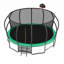 Trampoline 15 pi avec panier de basketball - Trampolines récréatives avec échelle, sac à chaussures et revêtement antirouille galvanisé-120886653