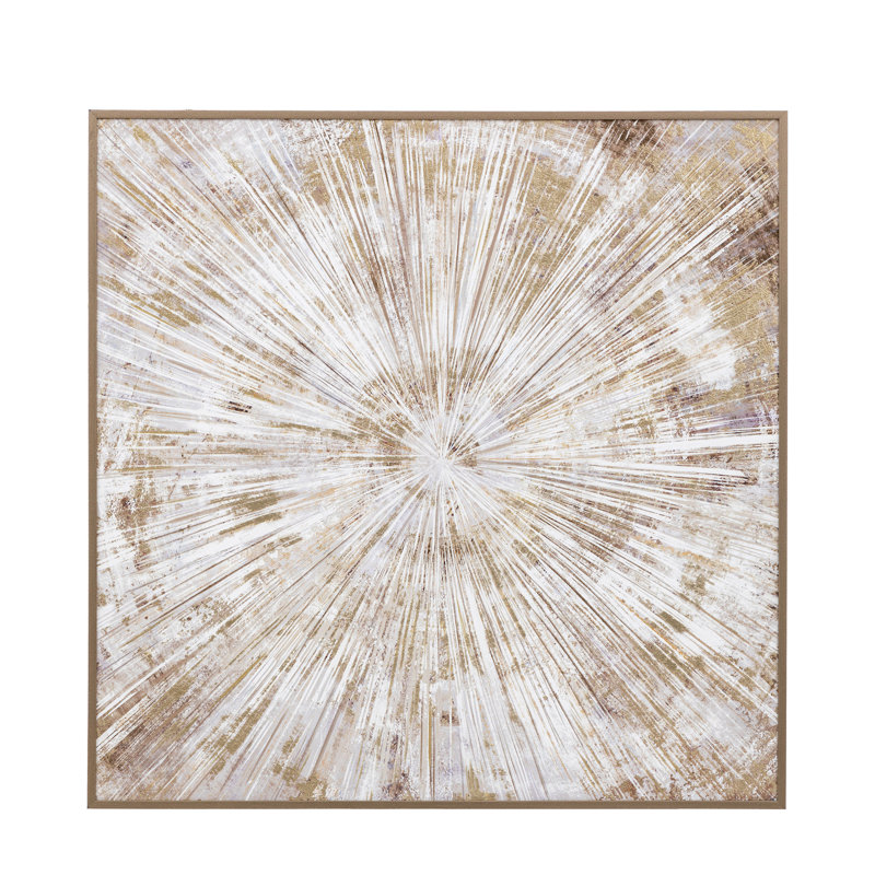 Starburst Flair Framed Canvas 1000x1000mm