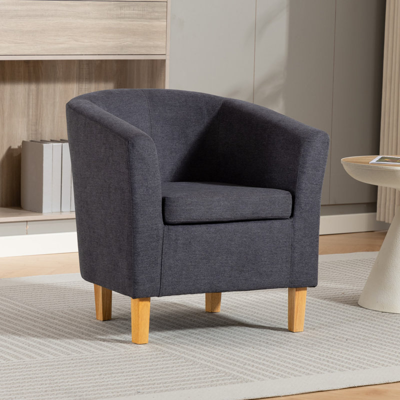 Upholstered Armchair, Charcoal Grey