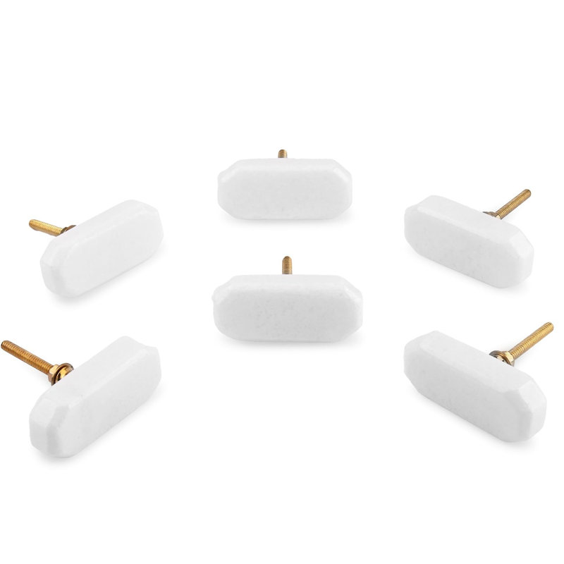 Paquet de boutons géométriques surdimensionnés de 2,25 po de longueur, Blanc
