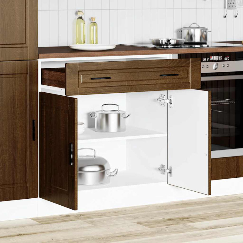 Pieds réglables Vidaxl, Chêne brun