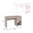 Ibare Two Drawer Computer Desk, One Lower Shelf -Light Gray-1066057246