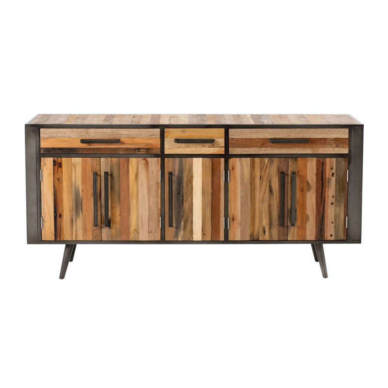 Buffet en bois 3 tiroirs Meserve