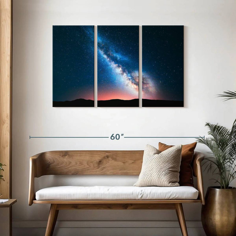 Oberle Milky Way Over Mountainscape, 28" H x 45" W