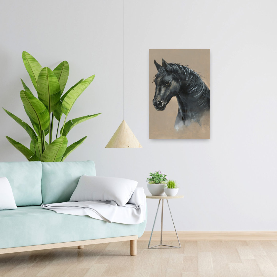 Majestic Stallion II Contemporary Horse Portrait Wall Art Print