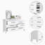 Commode combinée 6 tiroirs l 19 po-1751081493