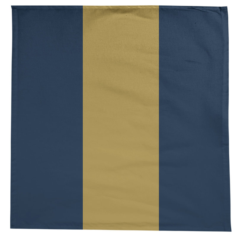 Nappe mélange de coton à rayures South Bend, Bleu / Or / Bleu