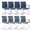 Bellewood PU Leather Conference Chairs, Sled Base  Ergonomic Office Guest Chair with Padded Armrests for Reception & Waiting Room-266200738