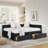 Full Size Upholstered Tufted Bed Frame with Drawers-77716134