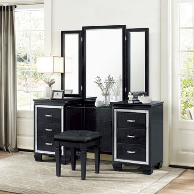 Tabouret de coiffeuse 1 pièce Modern Glam