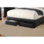 Ensemble de lit 1 pièce noir luxueux avec grand lit et tiroirs de rangement FB Modern-93024678