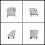 Élégant fauteuil d'appoint en tonneau rembourré Ava-320575100