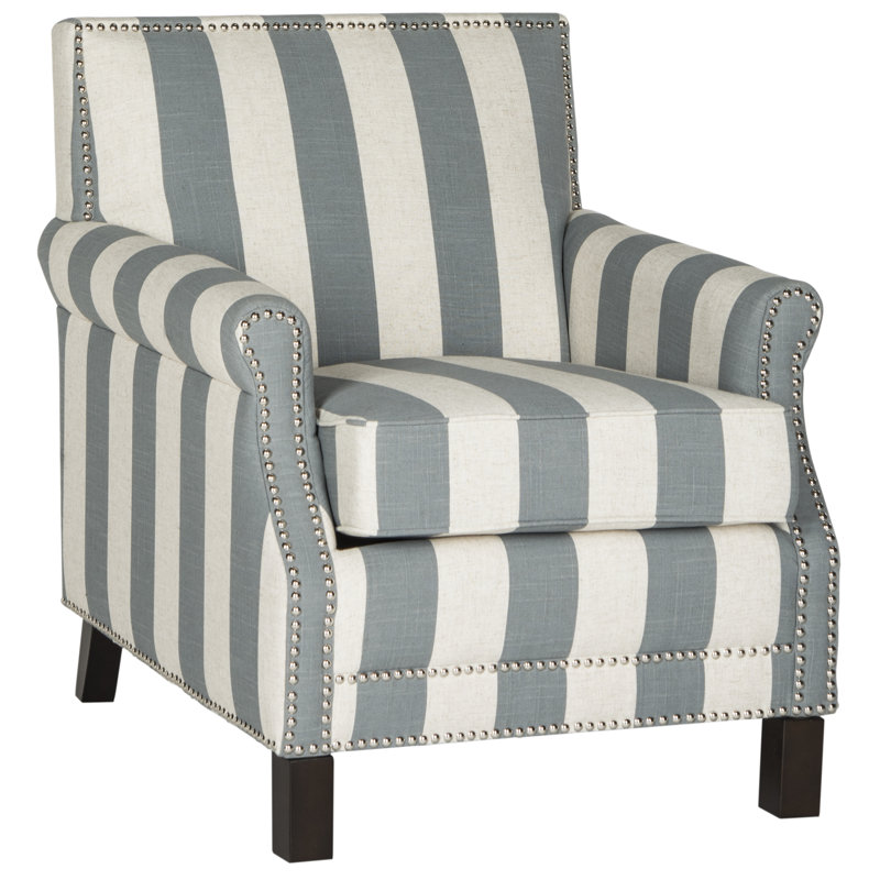 Fauteuil Lawson de 28,3 cm de large, Mélange de polyester gris / blanc