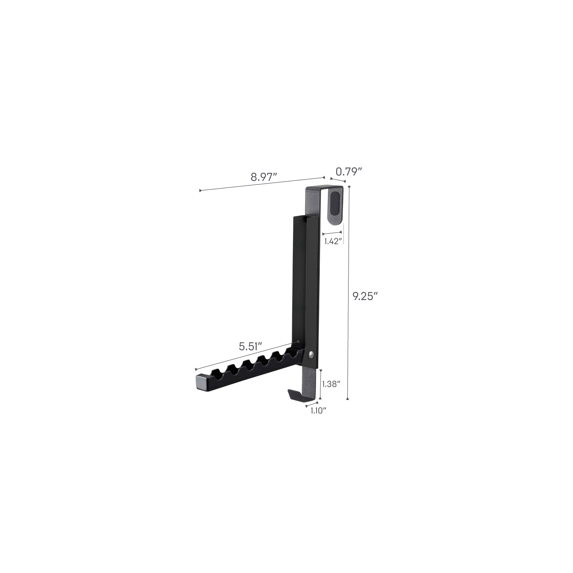 Smart over the Door Wall Hook, Black
