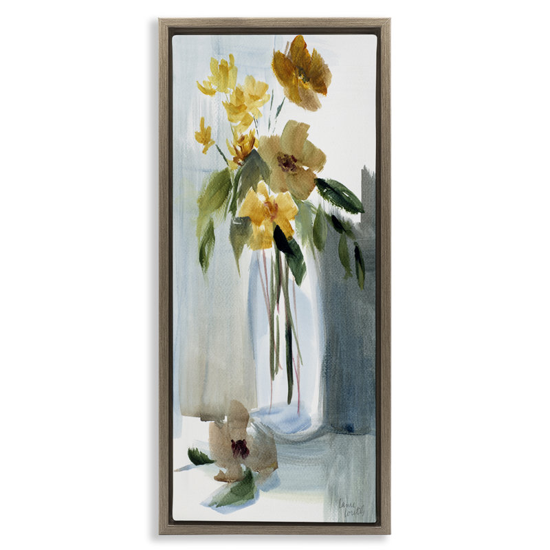 «Luminous Flower Vase», encadrée par Lanie Loreth, H 31 po x l 15 po, Encadrement brun