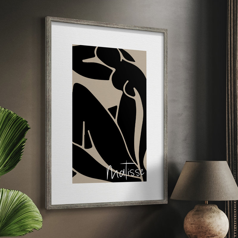 Matisse Ccciii, reproduction d'art encadrée - bois massif, H 11 po x l 9 po