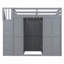 Lit mezzanine avec garde-robe, bureau et tablettes