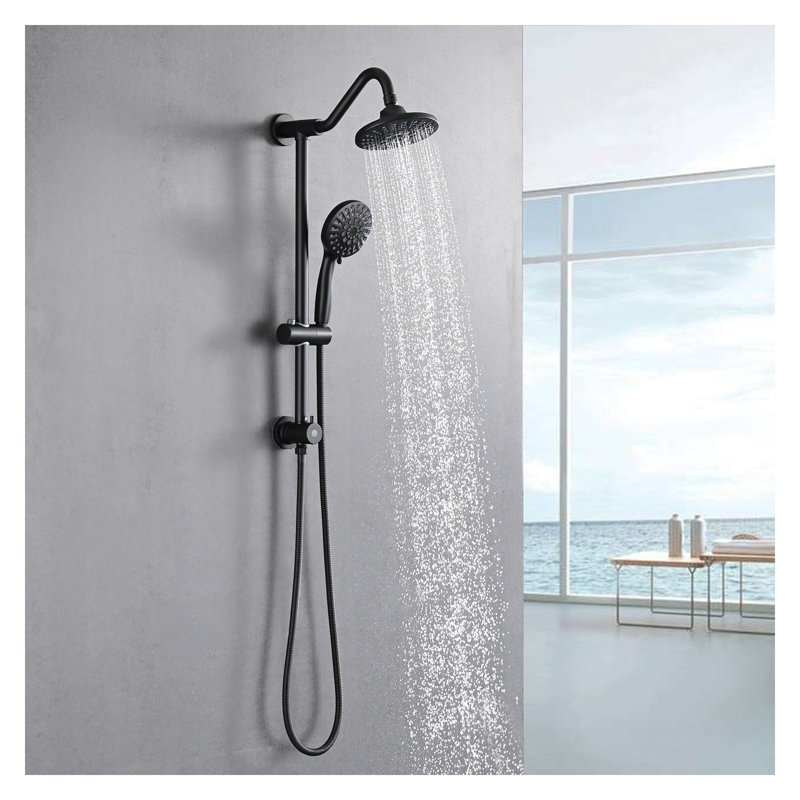 Pomme de douche à pluie 6 po avec pomme de douche à main - Matte
