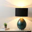 79cm Living Room Table Lamp with Glass Base, Bedside Buffet Lamp for Bedroom with Linen Shade-93674535-93674532