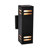 Breshawna Aluminum Matte Black Outdoor Armed Sconce