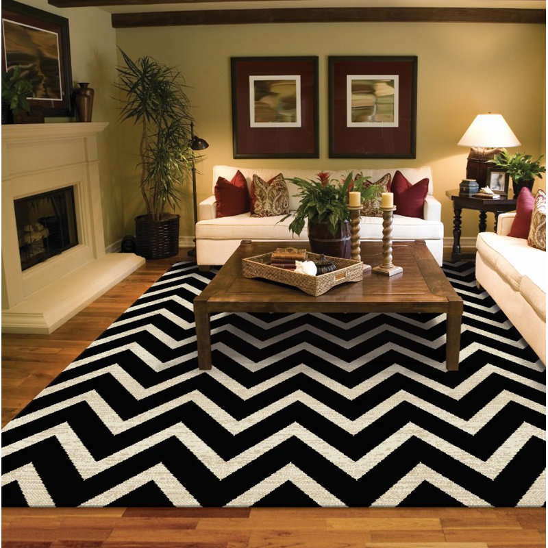 Tapis noir / crème Orkney Hill, Rectangle 3 pi 10 po x 5 pi 3 po