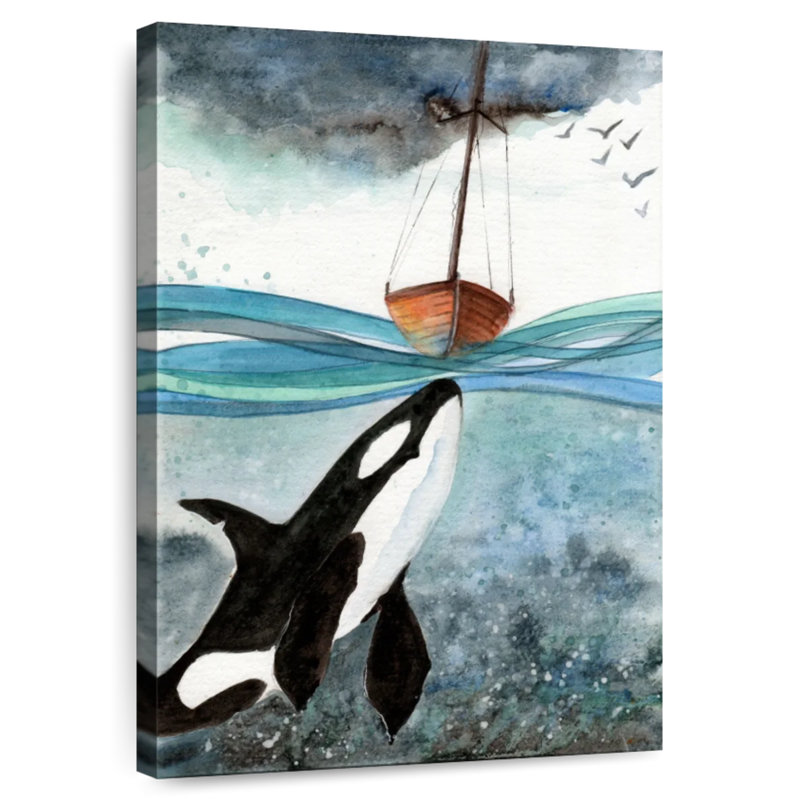 Brampt Whale Under Boat, 30" H x 20" W