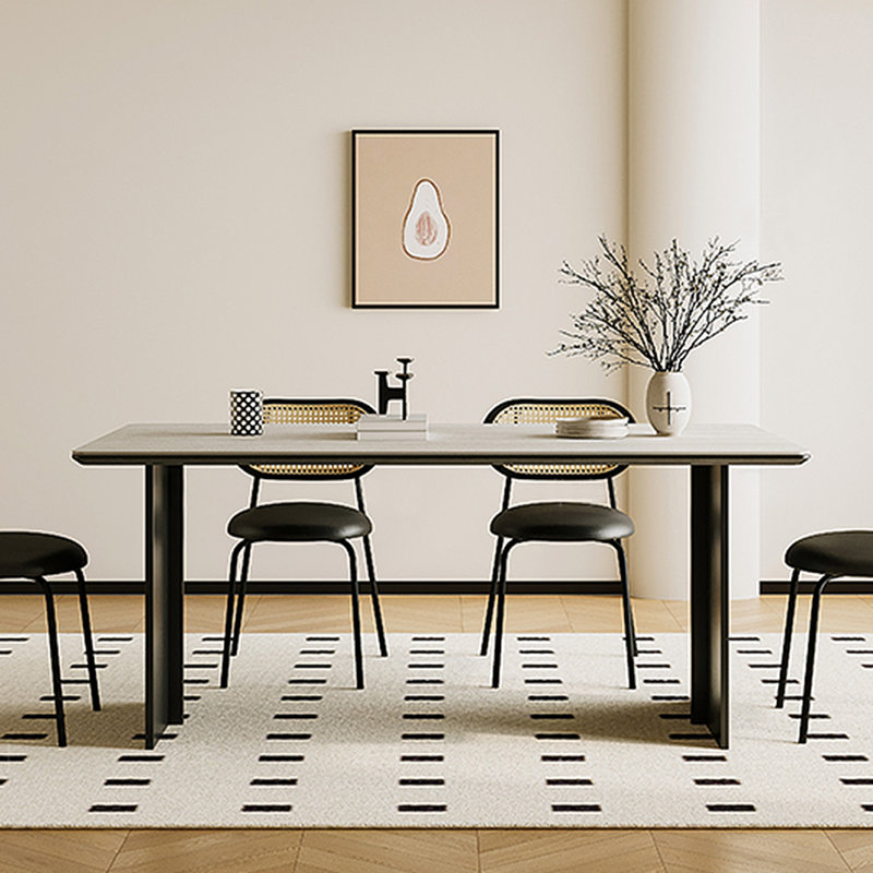 Isais Solid Wood Base Dining Table, 31.5" W x 62.99" L