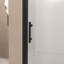 Porte de douche 36 po x 72 po, cadre en verre trempé 1/4 po (6 mm), film antidéflagrant