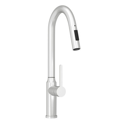 Brushed Nickel Faucet - 18.82" Pull-Down For Kitchen Nickel, Excellent Quality