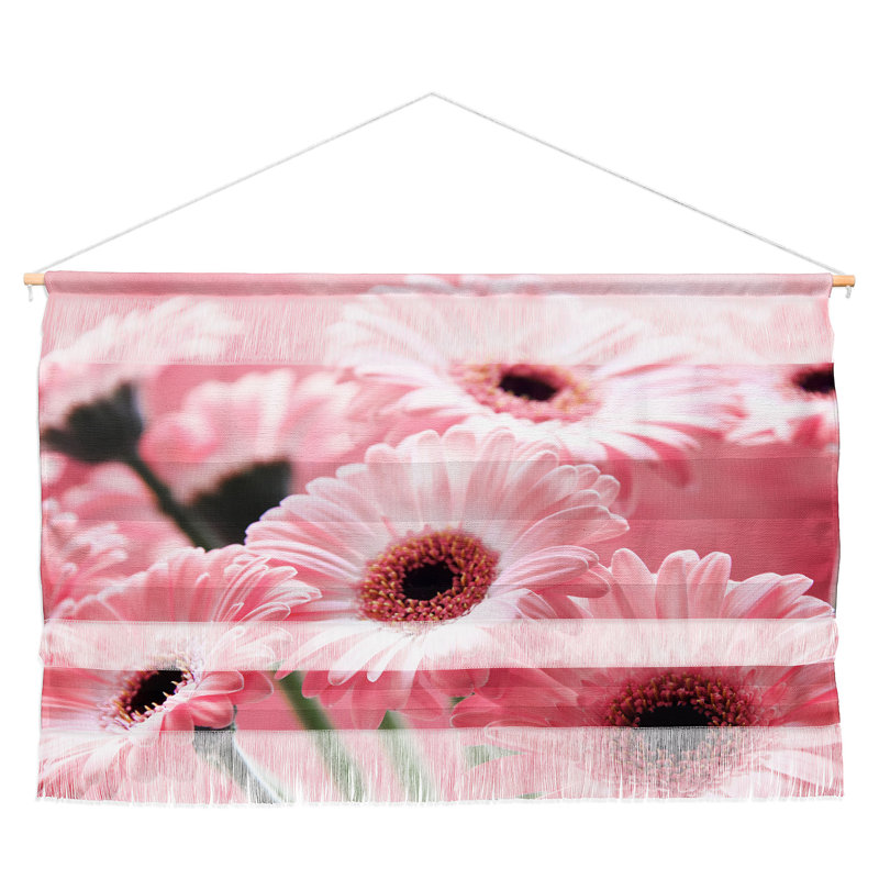 Suspension murale gerbera spring par lisa argyropoulos, H 32 po x l 47 po x P 0,13 po