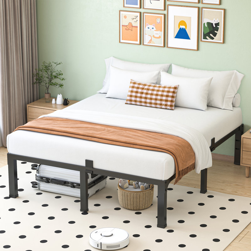 12 Inch Metal Platform Full Size Bed Frames, Full, 12"