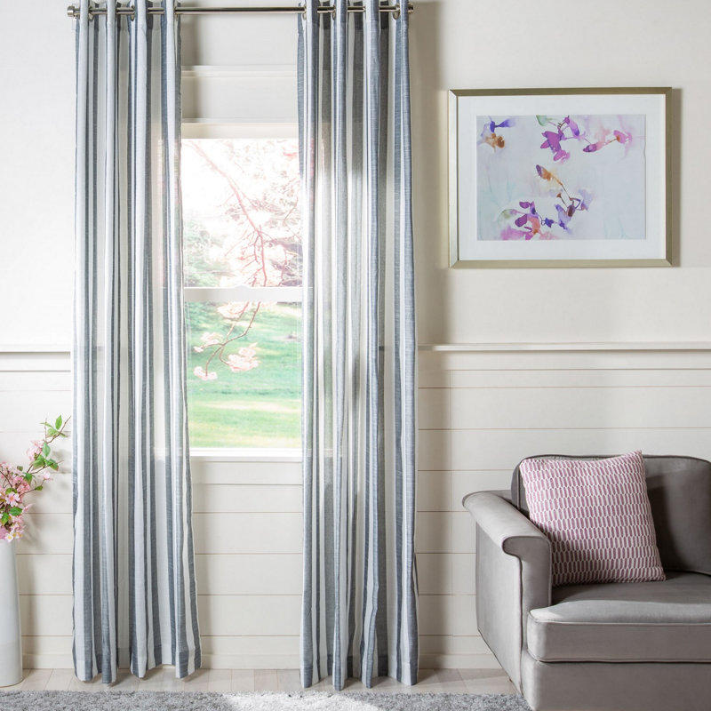 Matt Semi Sheer Curtain Single Panel, 52" W x 84" L