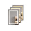 26" H x 20" W Recessed LED Bathroom Medicine Cabinet with Anti-Fog Mirror and Touch Control, Silver Aluminum