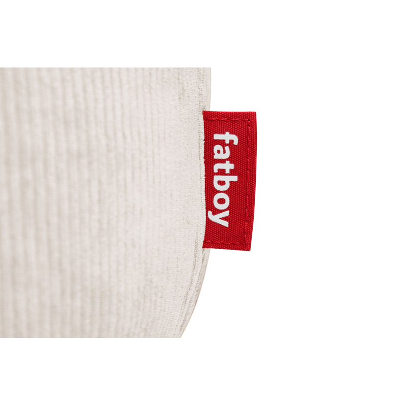Point Recycled Cord Ottoman, Cream