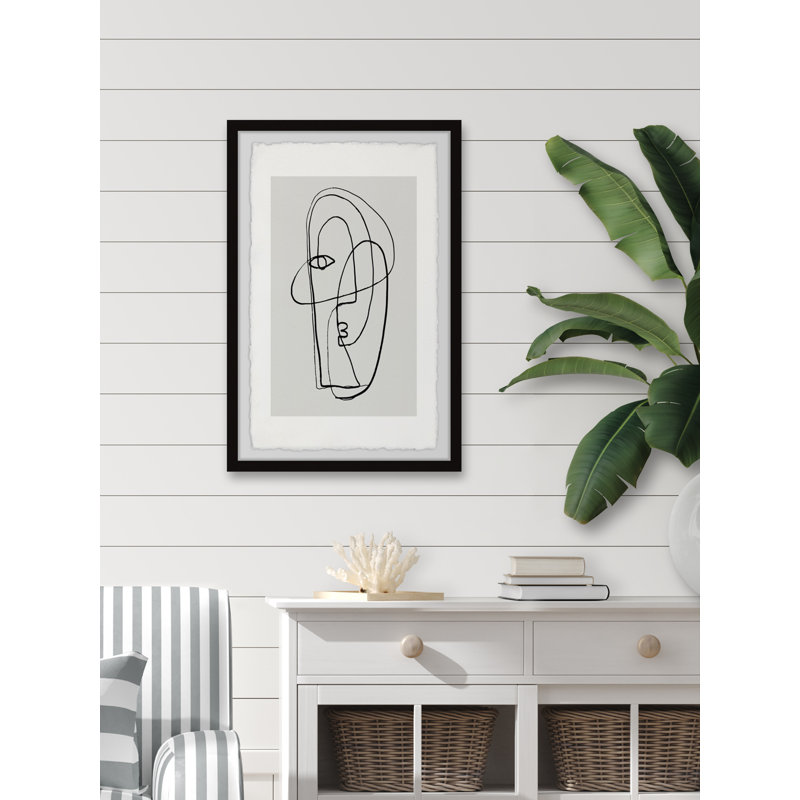 Lost Face - Single Picture Frame Print on Canvas, 12" H x 8" W x 1.5" D