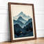 Layered Mountain Dusk Minimalist - Framed Print-1361982566-1361982586