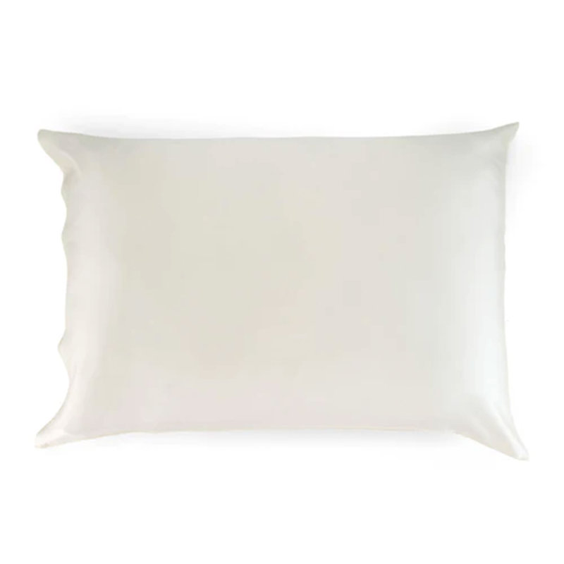 Sleepgram Regular Breathable Cooling Grade 6A Silk Pillowcase, White, King