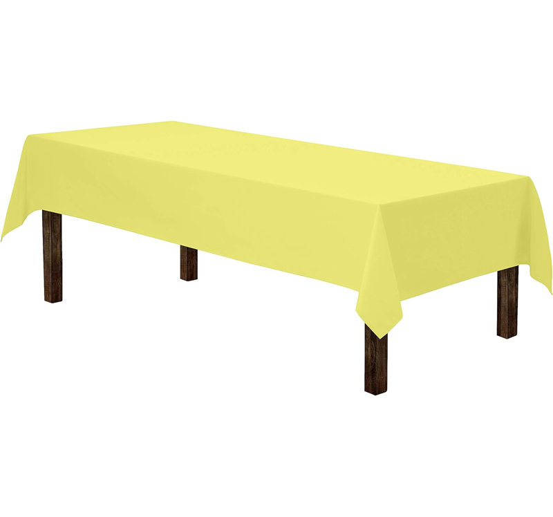 Ambee Dining Linens, 60" W x 126" L, Yellow
