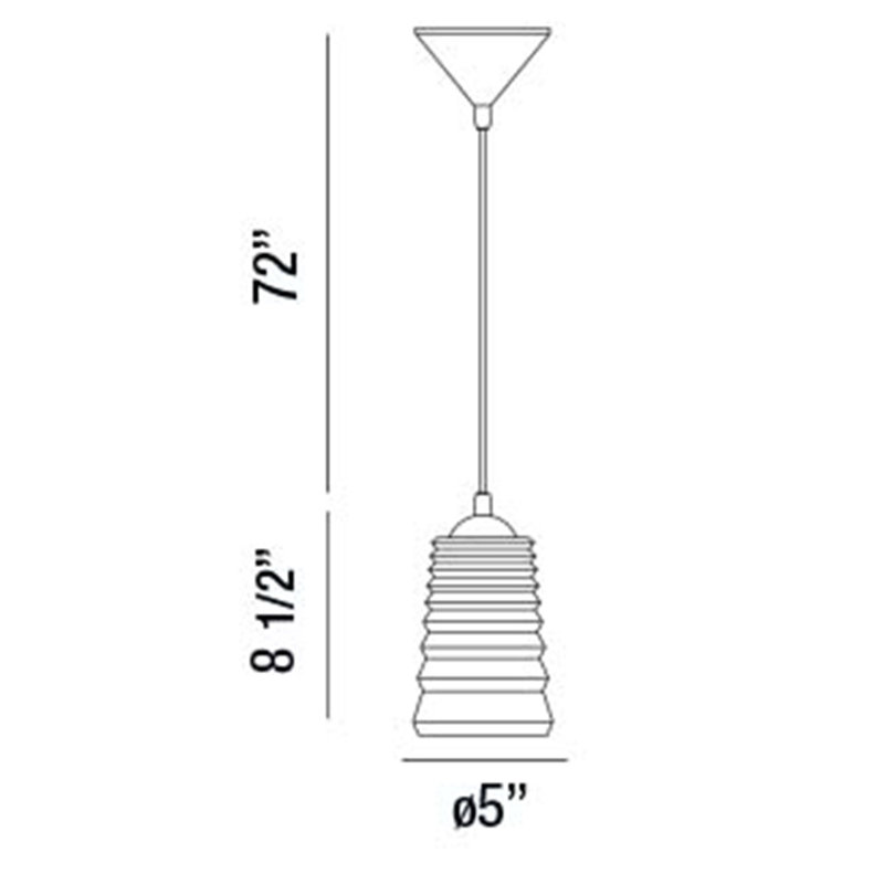 1 - Light Chrome Cylinder Pendant
