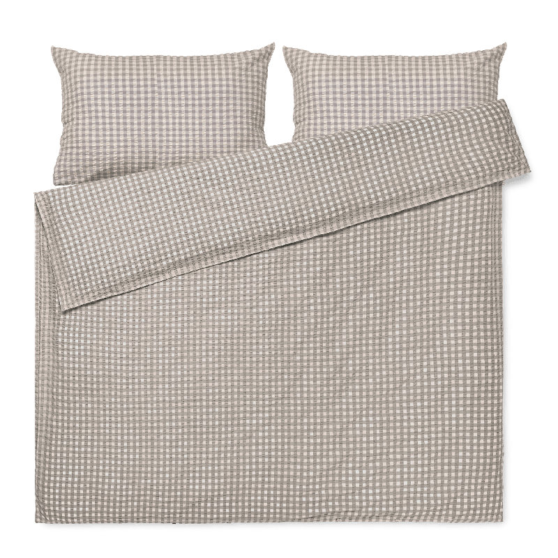 Baek And Bolge Duvet Cover, Gray/Birch, King Duvet Cover + 2 King Pillowcases