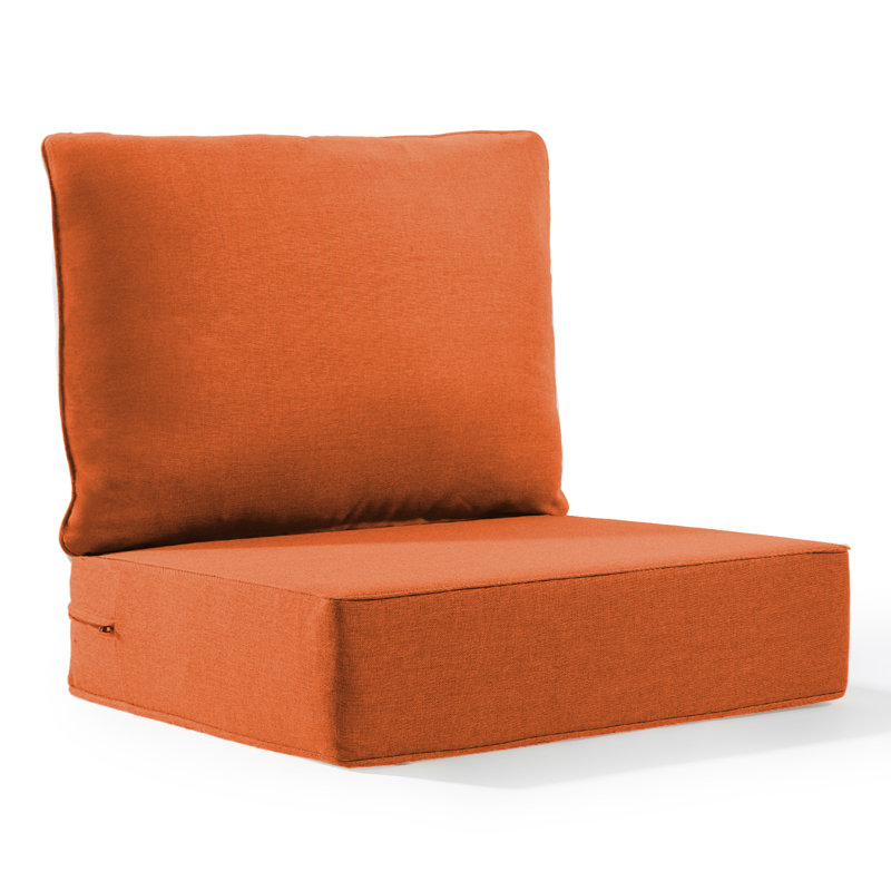 Outdoor Cushions For Patio Furniture,Outdoor Seat Cushion Set 24 X 24 X 6 Inch,Waterproof & Fade Resistant Outdoor Chair Cushions,Deep Patio Chair Cushion With Removable Cover