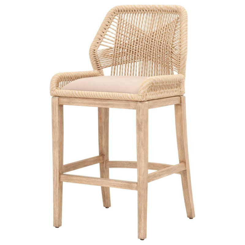 Tabouret de bar et de comptoir Mitali, Sable, Tabouret de bar (assise de 30 po de hauteur), Gris naturel