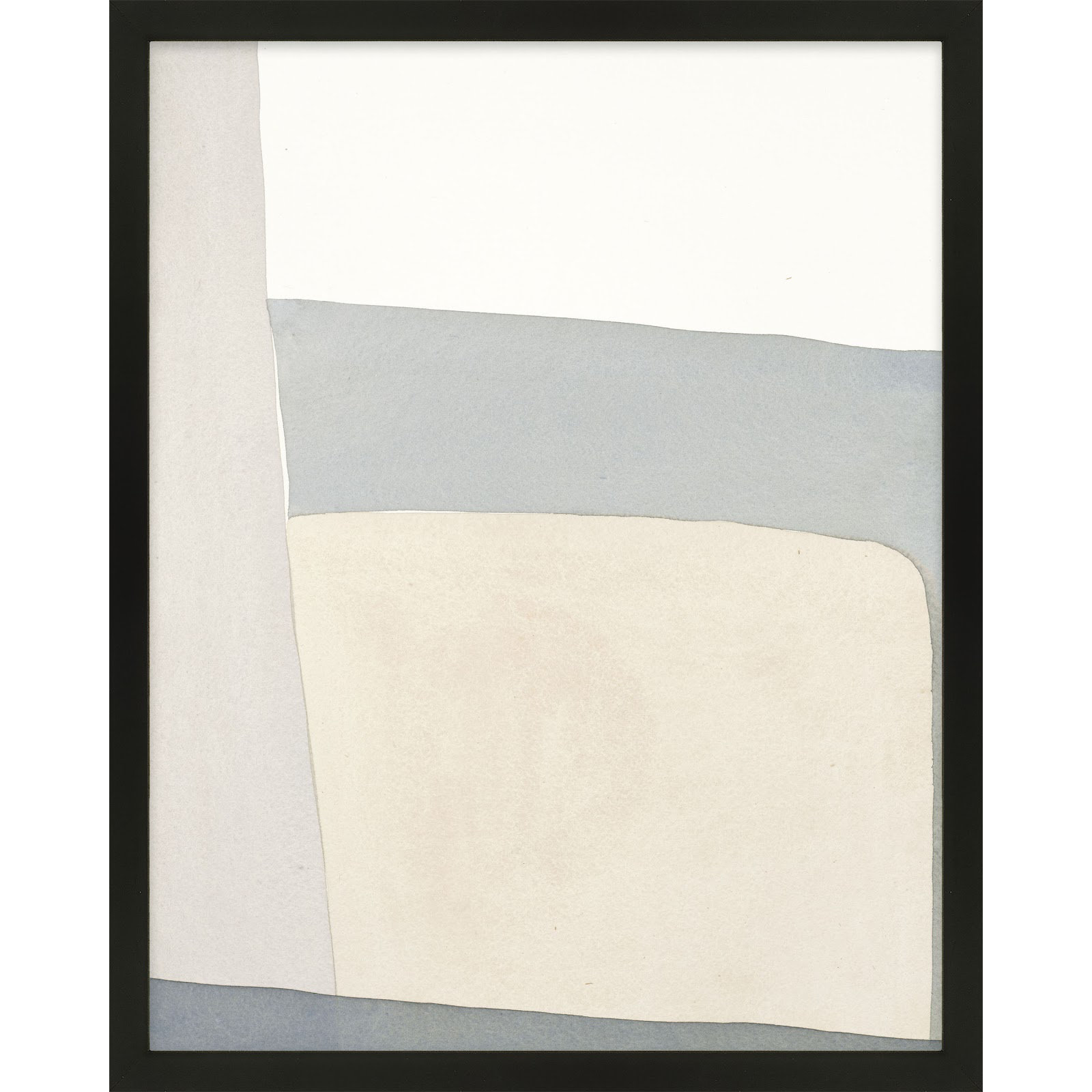 Simple Grey by Julia Balfour, Black Framed Paper, 50" H x 40" W x 1.25" D