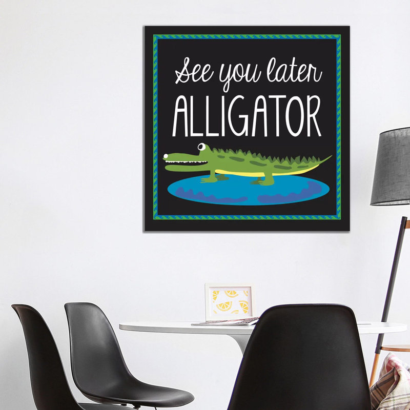 Alligator by Erin Clark - Wrapped Canvas Print, 93.98 cm H x 93.98 cm W x 1.91 cm D