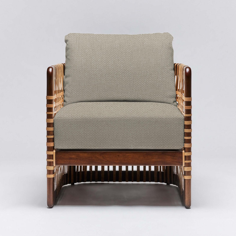 Fauteuil Palms, Châtaignier clair, Sisal tissé
