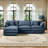 102'' Wide L-Shaped Sofa, Modular Sectional Sofa, 4 Seater Sofa Comfy Cloud Couch Chenille Upholstered Sofa with Ottoman-1297511535