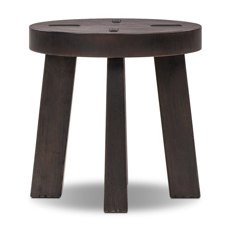 Sadira End Table-Worn Oak, Burnt Oak Veneer