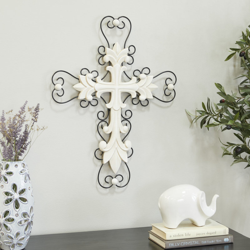 Traditional and Religious Crosses Wall Décor, White
