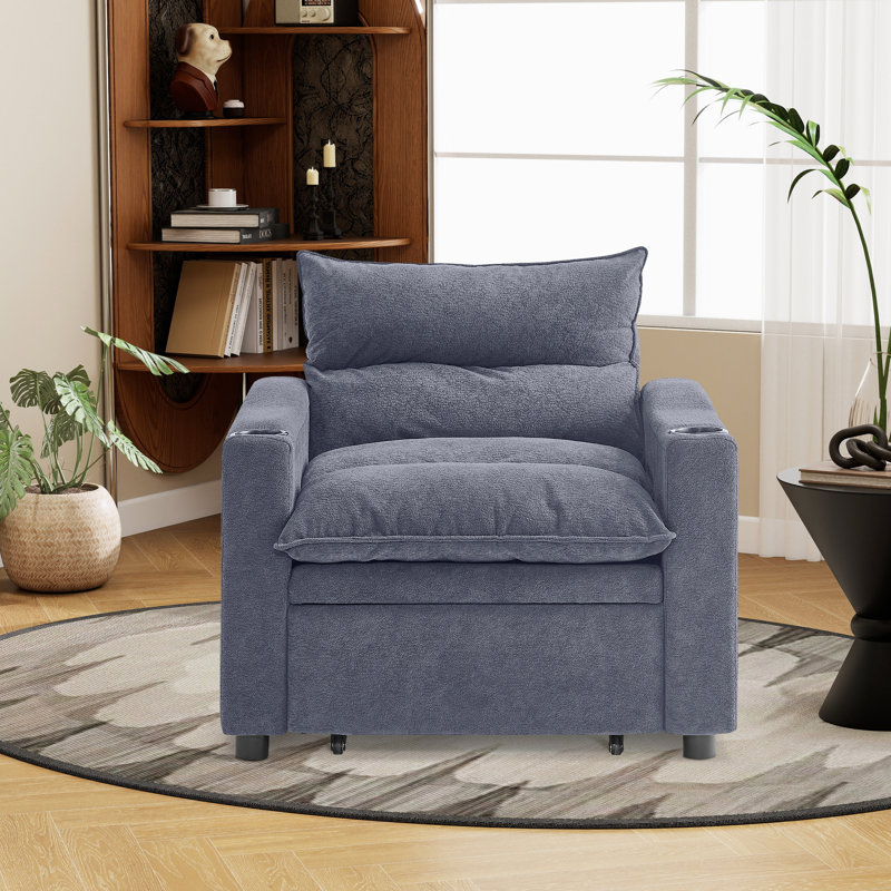Fauteuil convertible convertible 3-en-1, Gris