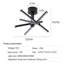 Plafonnier encastré géométrique noir 22W, luminaire DEL intégré 4 lumières 12 pouces